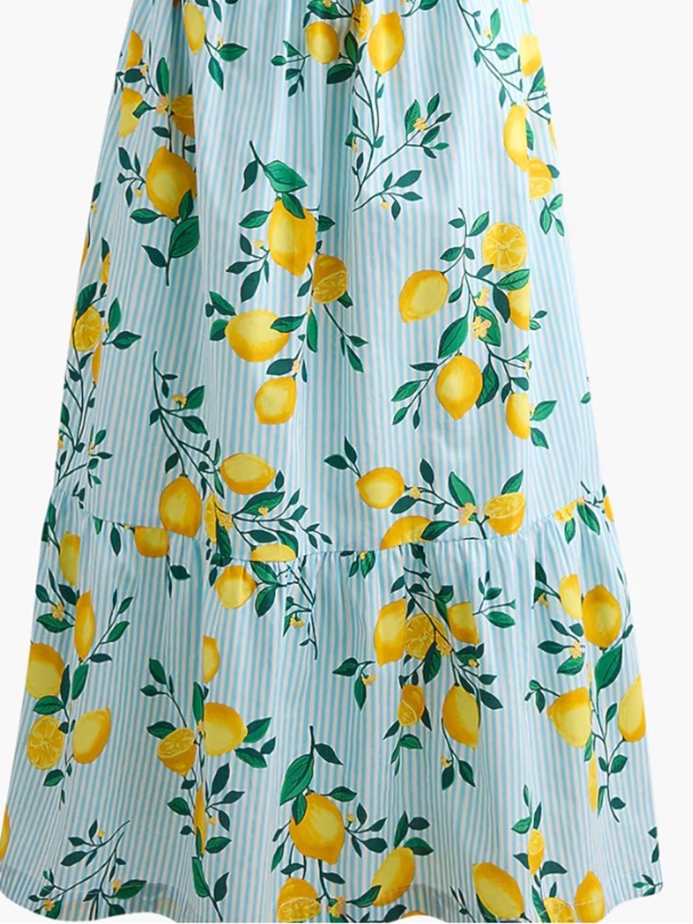 J. Crew Factory Blue & Yellow Lemon-Print Maxi Dress - Picture 3 of 5